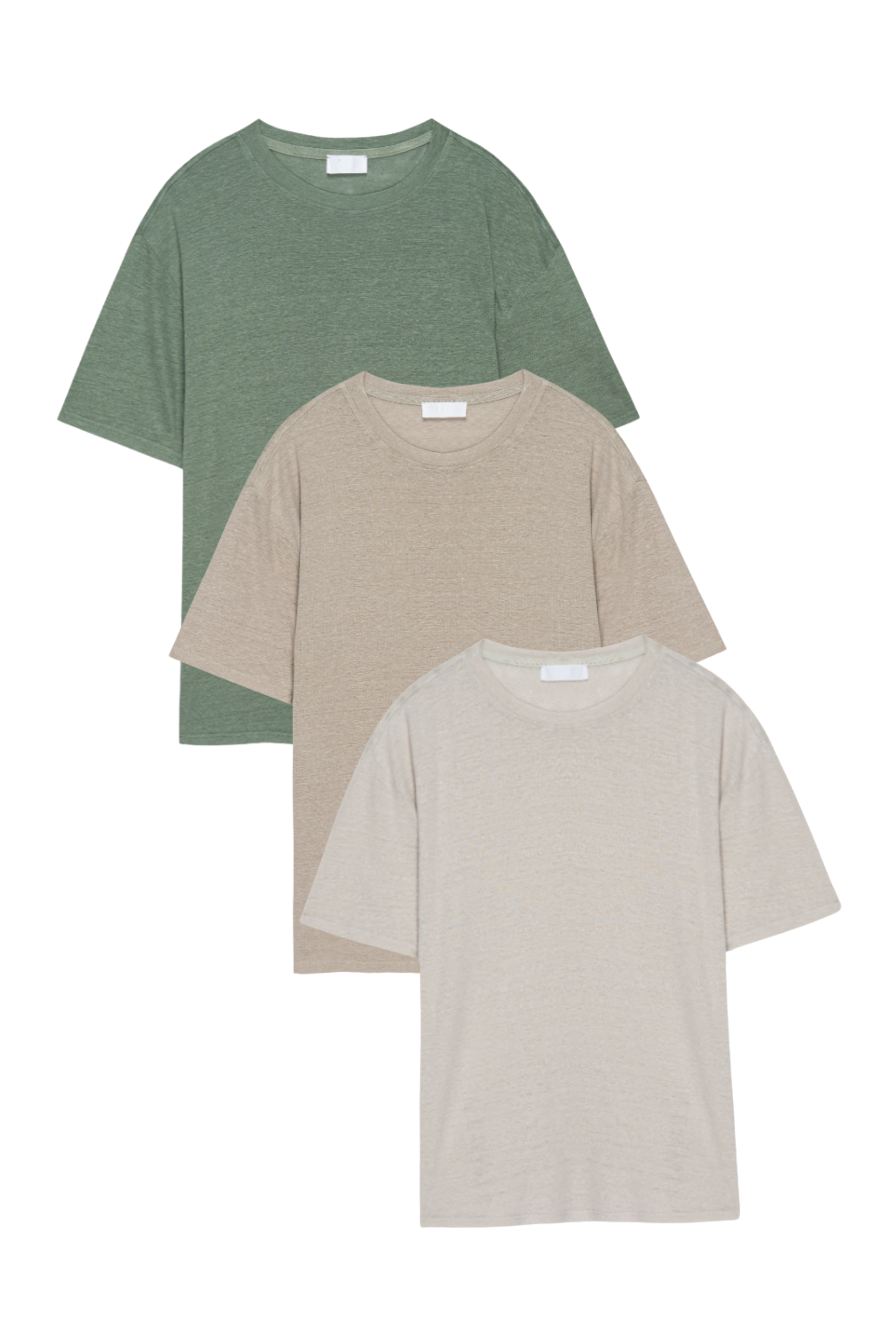 The Linen T-Shirt Oversized: Safari 3-Pack