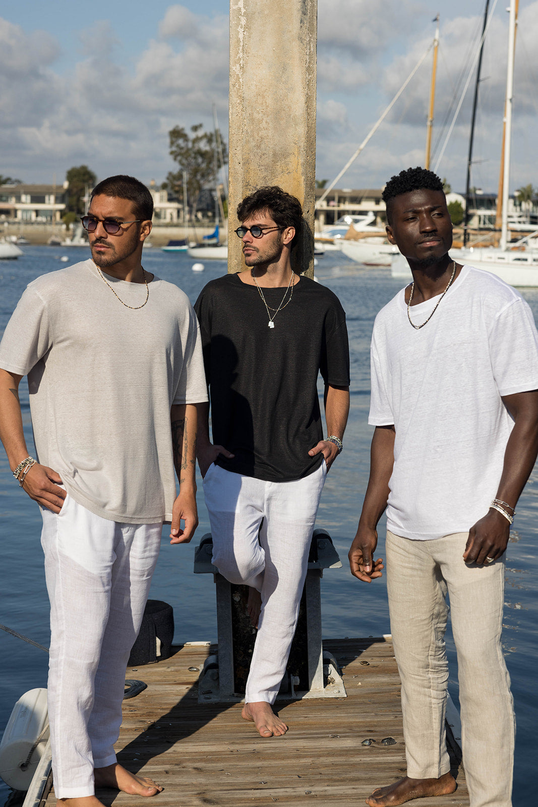 The Linen T-Shirt Oversized: Neutrals 3-Pack