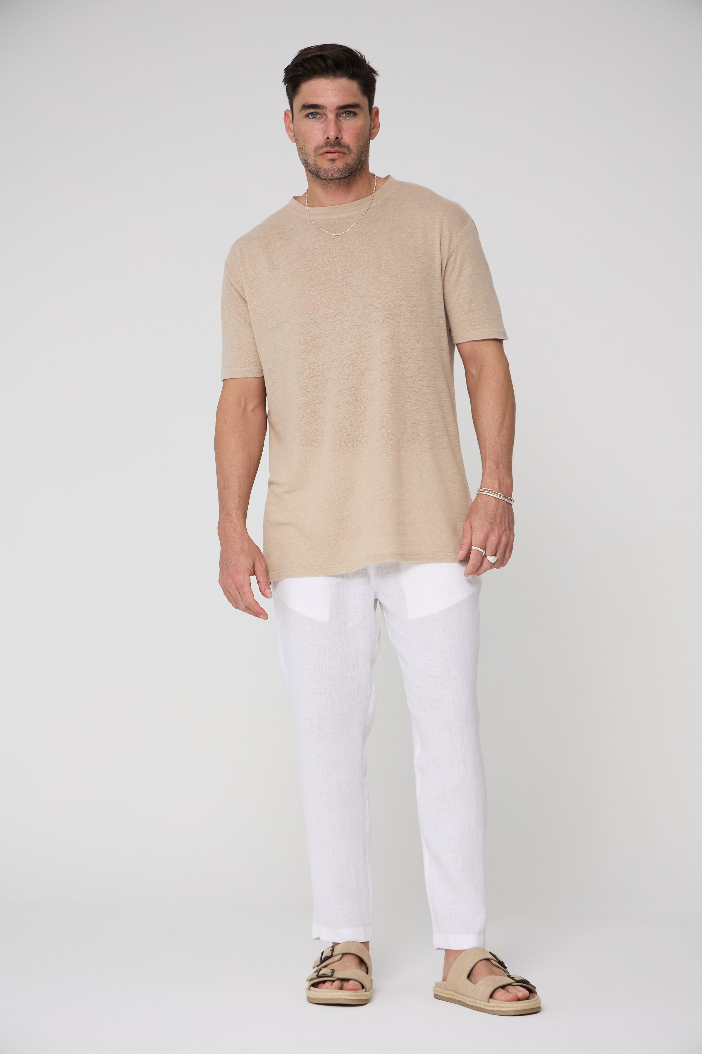 The Linen T-Shirt Oversized: Safari 3-Pack