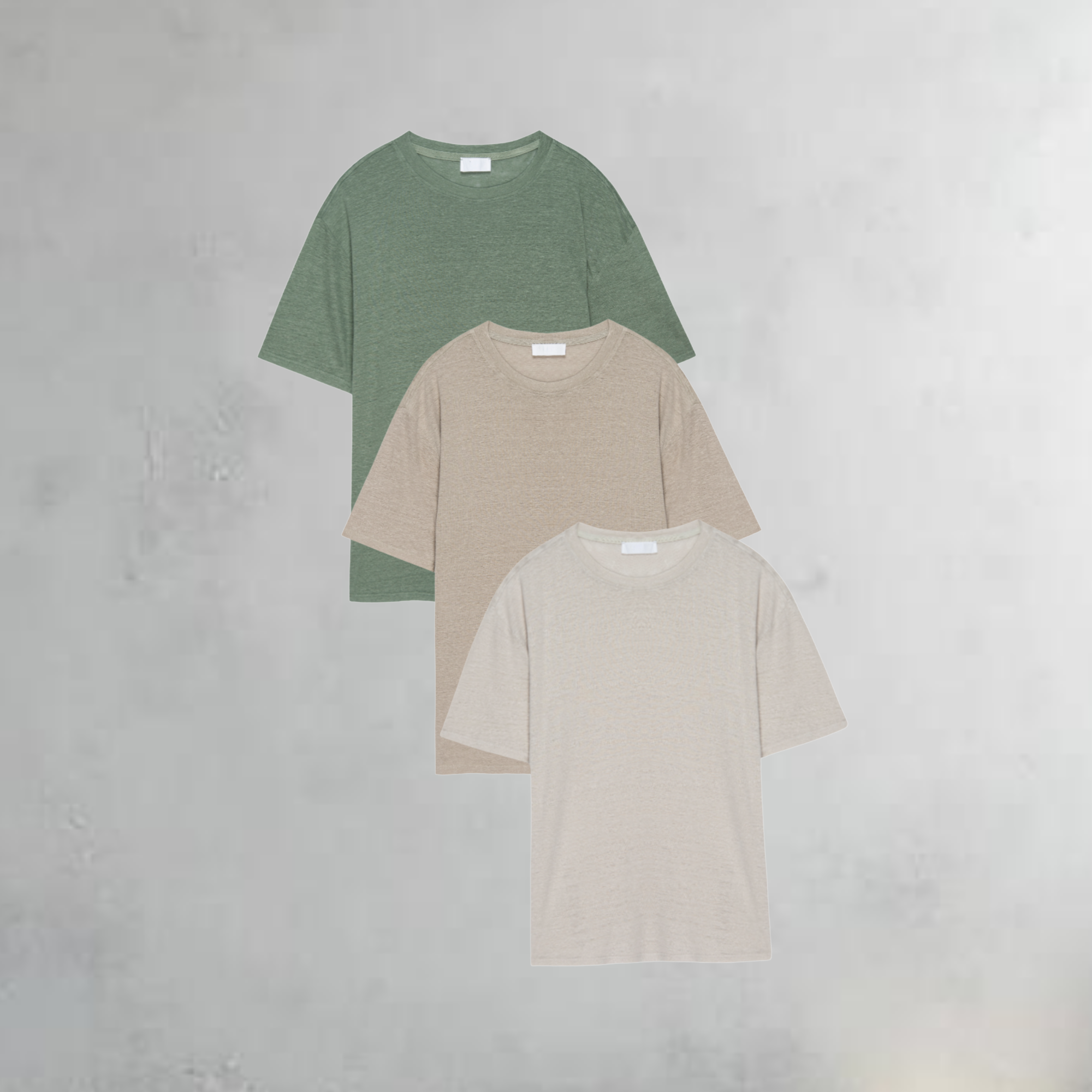 The Linen T-Shirt Oversized: Safari 3-Pack