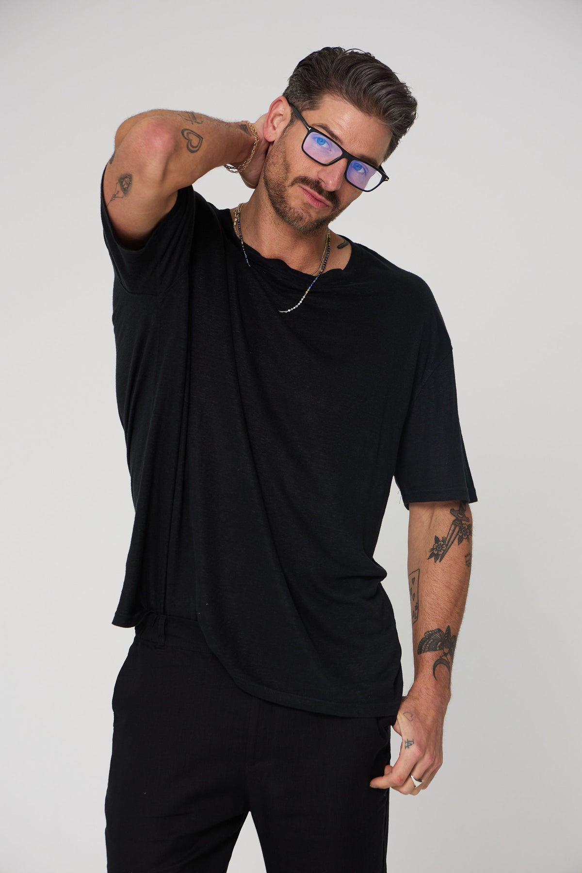 The Linen T-Shirt Oversized: Neutrals 3-Pack