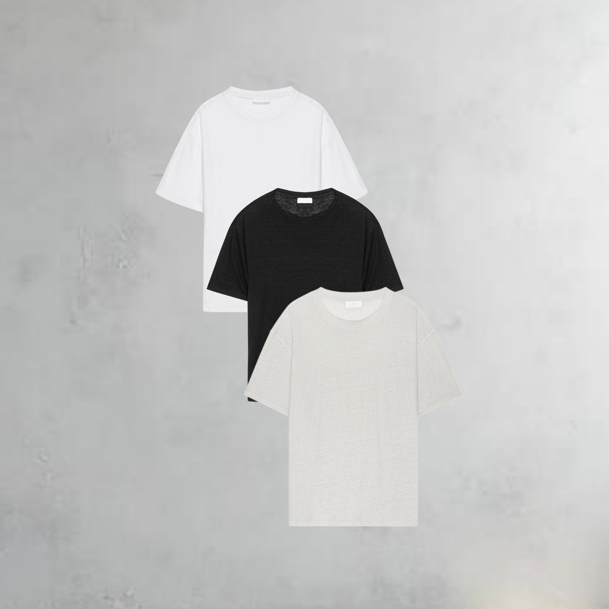 The Linen T-Shirt Oversized: Neutrals 3-Pack
