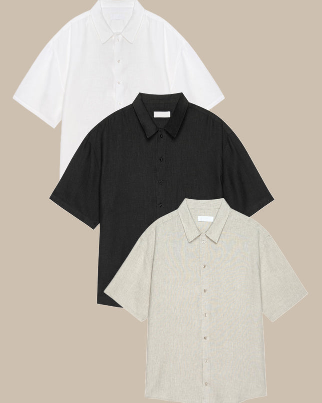 The Malibu Short sleeve: Neutrals 3-Pack