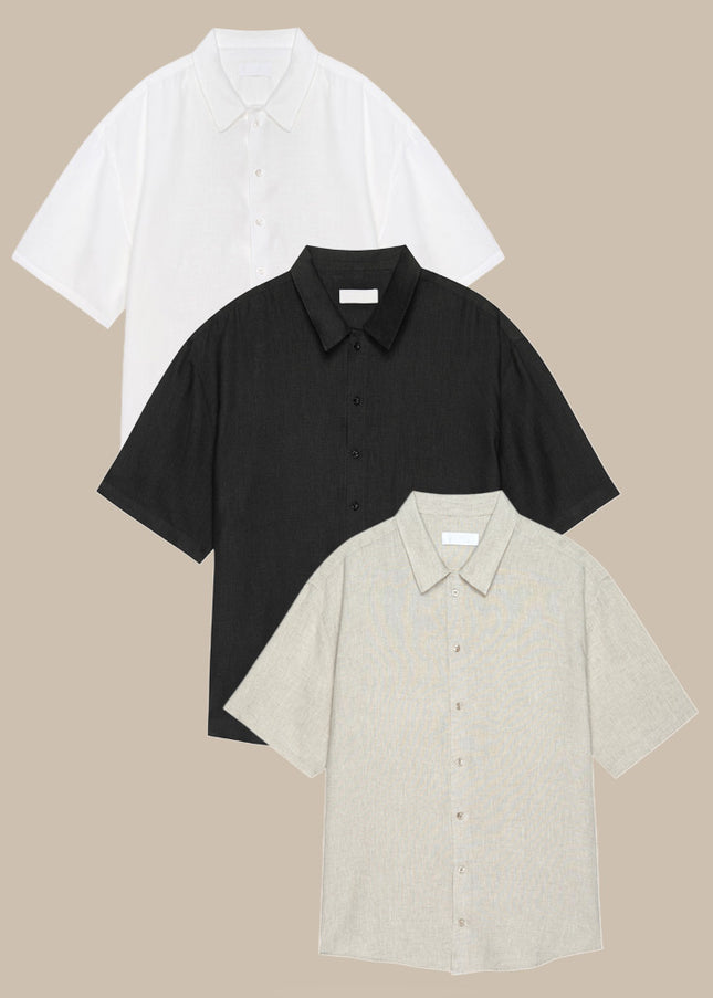 The Malibu Short sleeve: Neutrals 3-Pack