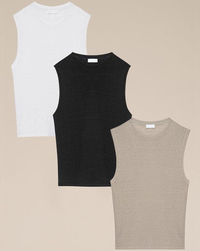 The Melrose Tank Top: Neutrals 3-Pack